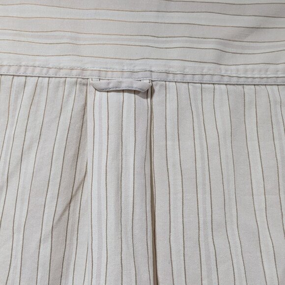 Salty Dog White Pin Striped Pocketed Long Sleeve Button Up Shirt Sz 16 - Picture 4 of 9